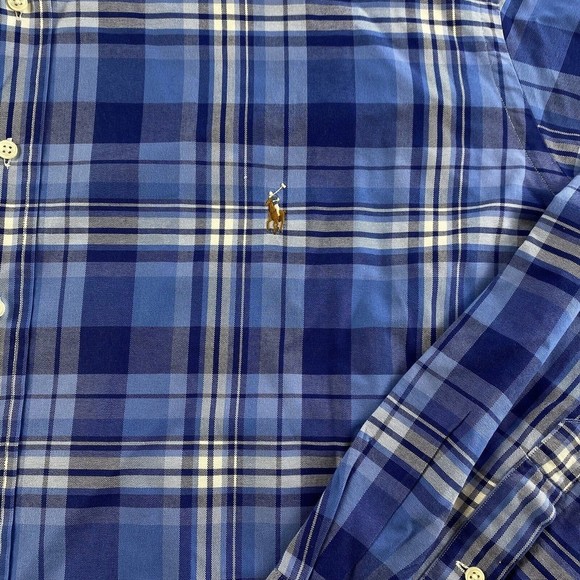 Polo Ralph Lauren Shirt Mens Size Unknown Classic-Fit Multi Oxford Long Sleeve - Picture 6 of 11